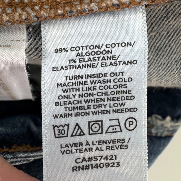 LOFT Curvy Straight Crop Jeans Size 14 Blue High Rise Casual Everyday Classic - Picture 12 of 12